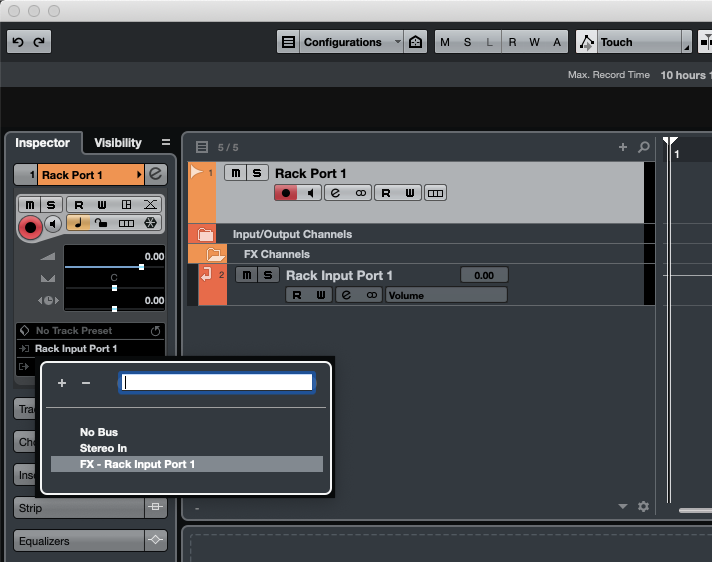 Choose the FX Channel Track as the input bus on your Audio Track.